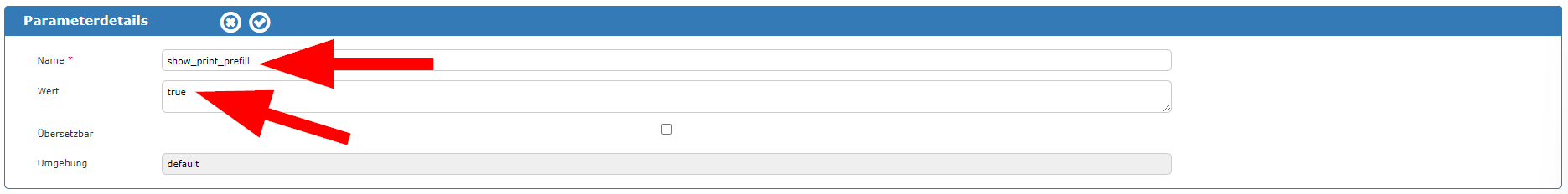 Abbildung 7: Parameter um den PDF-Ansichts-Button anzuzeigen Abbildung 7: Parameter um den PDF-Ansichts-Button anzuzeigen